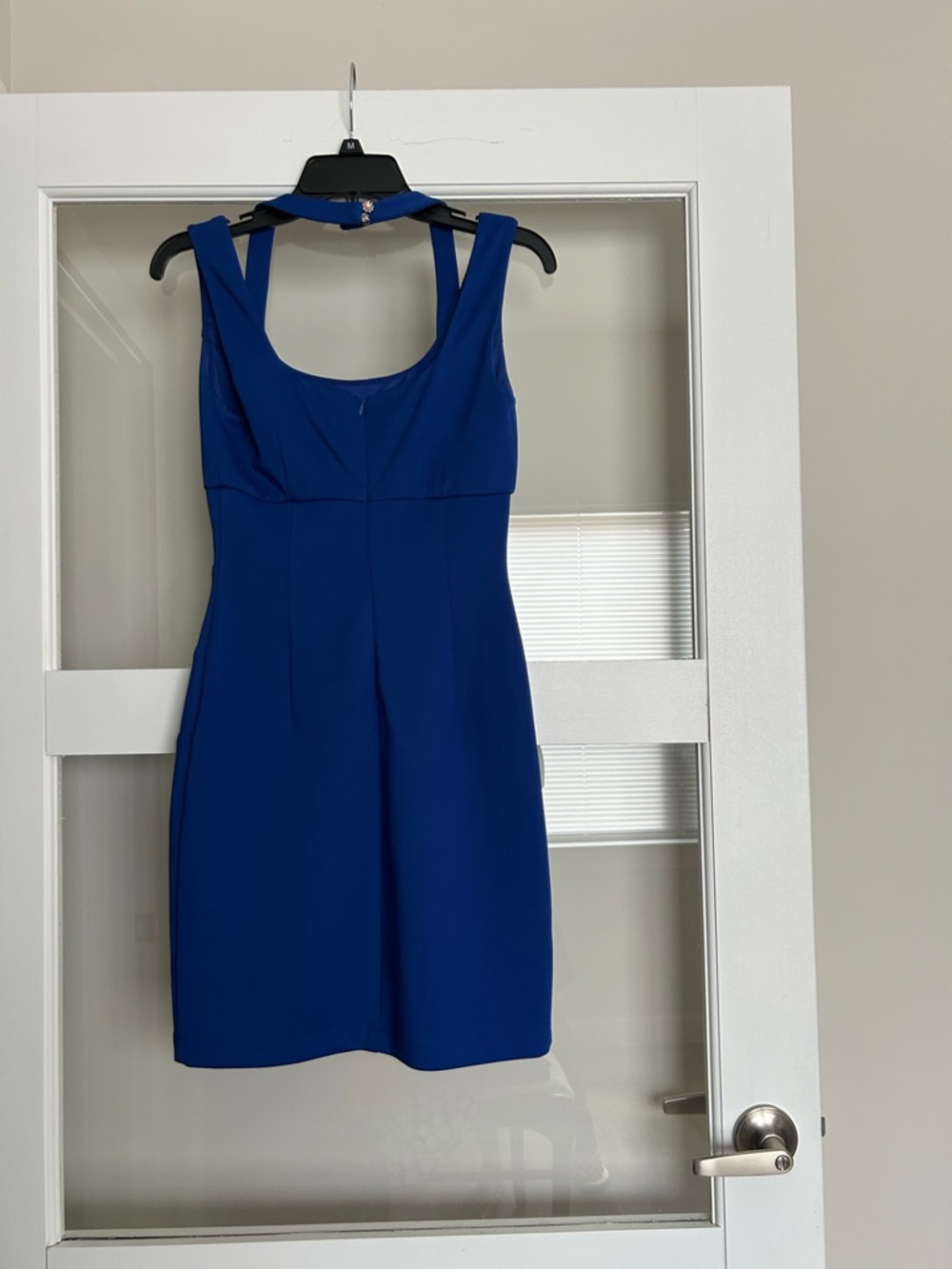 Guess Sleeveless Scoop Neck Cobalt Blue Mini Dress